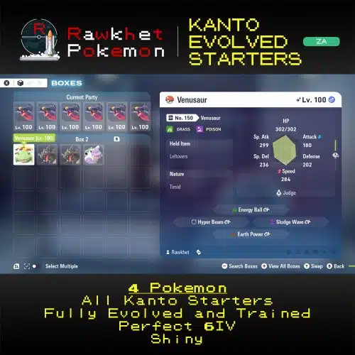 Pokemon Legends Z-A: Kanto Evolved Starters Package - Venusaur