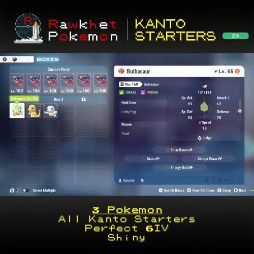 Pokemon Legends Z-A: Kanto Starters Package - Bulbasaur