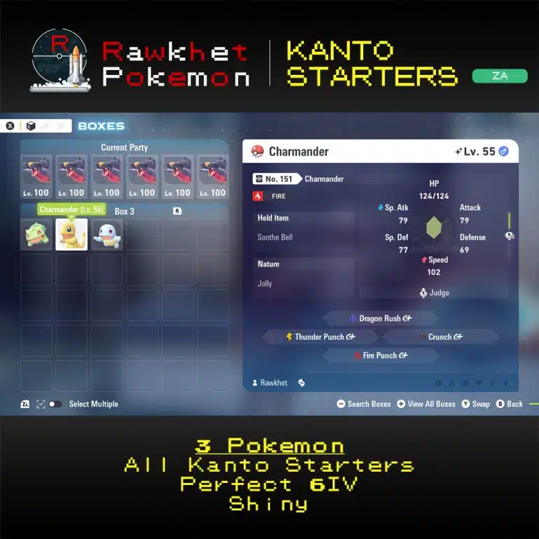 Pokemon Legends Z-A: Kanto Starters Package - Charmander