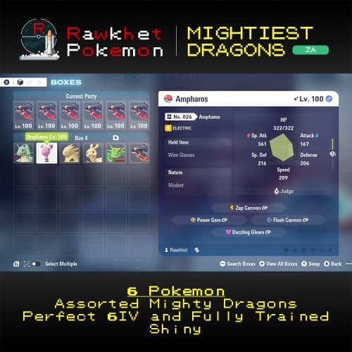Pokemon Legends Z-A: Mighty Dragons Package - Ampharos