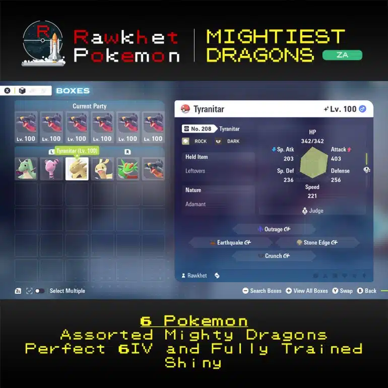 Pokemon Legends Z-A: Mighty Dragons Package - Tyranitar
