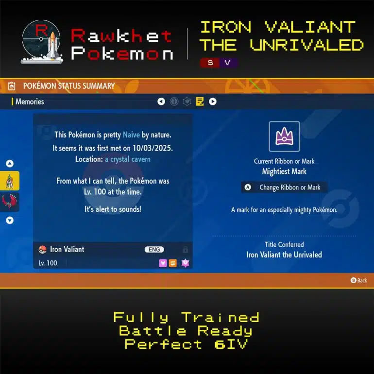 SV Iron Valiant the Unrivaled - Met