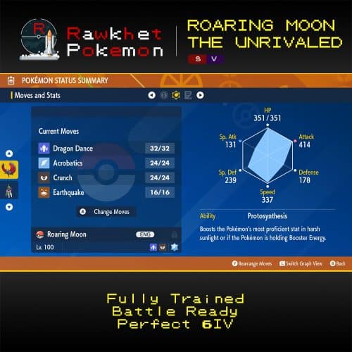 SV Roaring Moon the Unrivaled - Stats