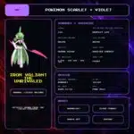 Iron Valiant The Unrivaled details for Pokemon Scarlet and Violet.