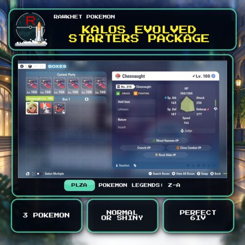 Kalos Evolved Starters Package for Pokemon Legends: Z-A.
