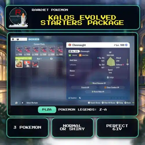 Kalos Evolved Starters Package for Pokemon Legends: Z-A.