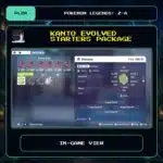 Kanto Evolved Starters Package in-game view for Pokemon Legends: Z-A.