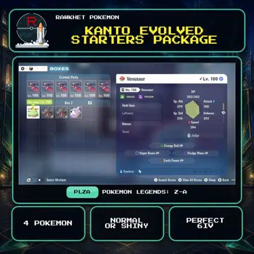 Kanto Evolved Starters Package for Pokemon Legends: Z-A.