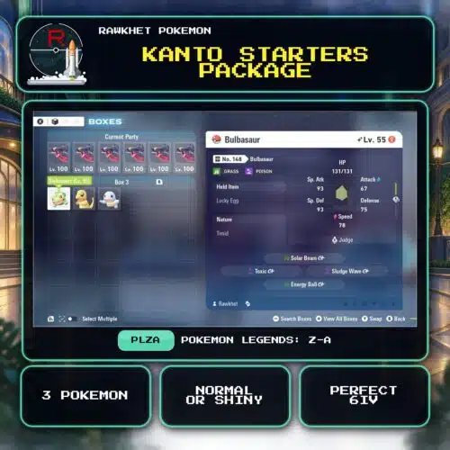 Kanto Starters Package for Pokemon Legends: Z-A.