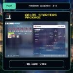 Kalos Starters Package in-game view for Pokemon Legends: Z-A.