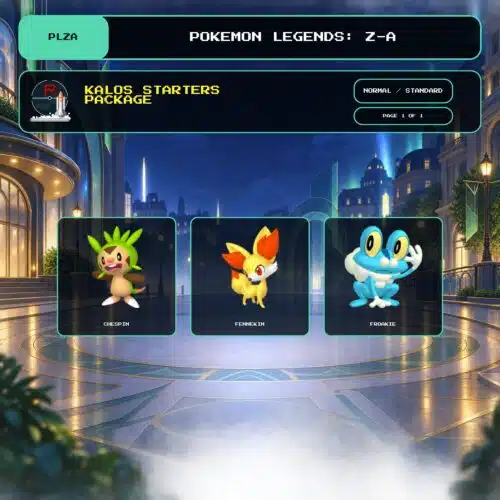 Kalos Starters Package, Normal, Standard box view for Pokemon Legends: Z-A.