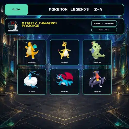 Mighty Dragons Package, Normal, Standard box view for Pokemon Legends: Z-A.