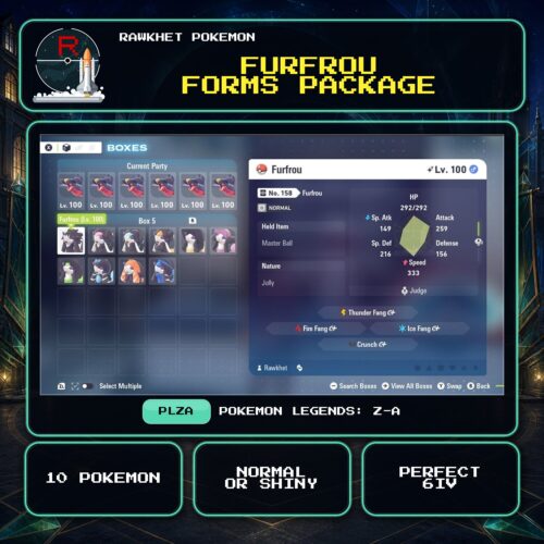 Furfrou Forms Package for Pokemon Legends: Z-A.