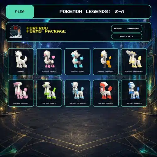 Furfrou Forms Package, Normal, Standard box view for Pokemon Legends: Z-A.