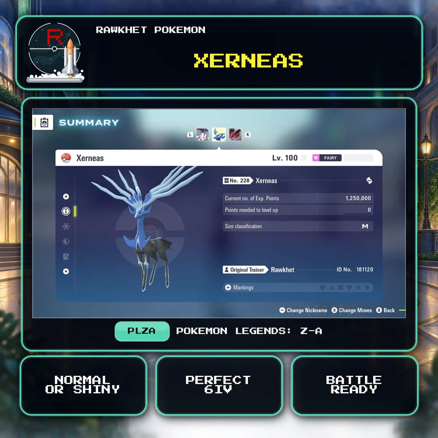 Xerneas for Pokemon Legends: Z-A Xerneas for Pokemon Legends: Z-A.