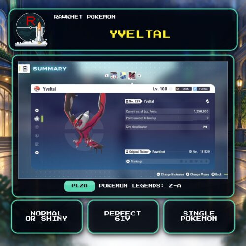 Yveltal for Pokemon Legends: Z-A.