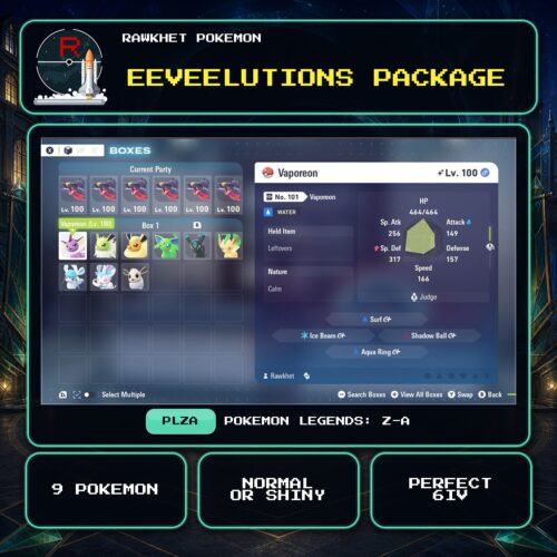 Eeveelutions Package for Pokemon Legends: Z-A.