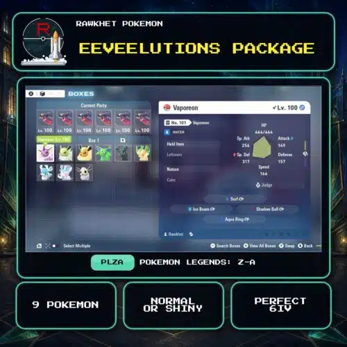 Eeveelutions Package for Pokemon Legends: Z-A.