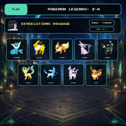 Eeveelutions Package, Normal, Standard box view for Pokemon Legends: Z-A.