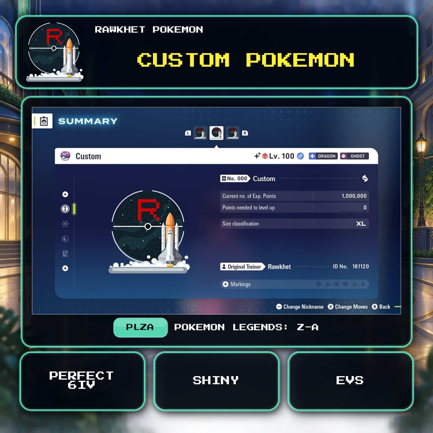 Custom Pokemon for Pokemon Legends: Z-A.