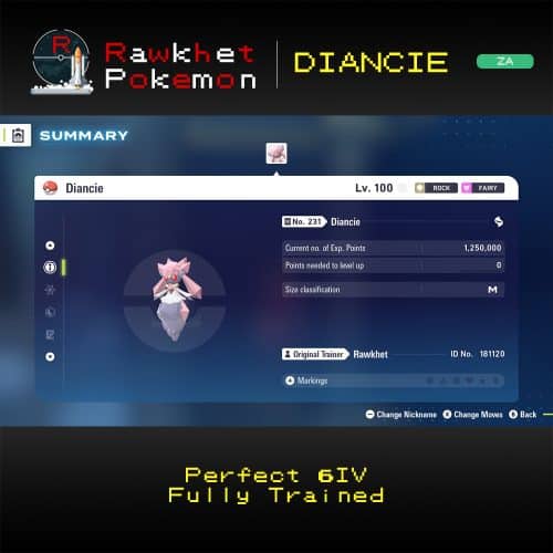 Pokemon Legends Z-A: Diancie - Summary