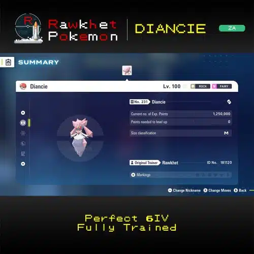 Pokemon Legends Z-A: Diancie - Summary