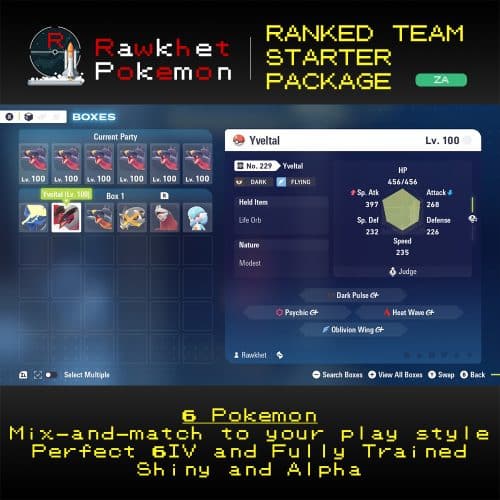 Pokemon Legends Z-A: Ranked Team Starter Pack - Yveltal