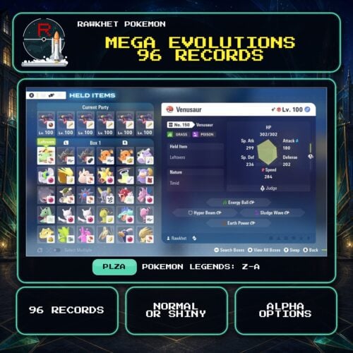 Mega Evolutions Package for Pokemon Legends: Z-A.