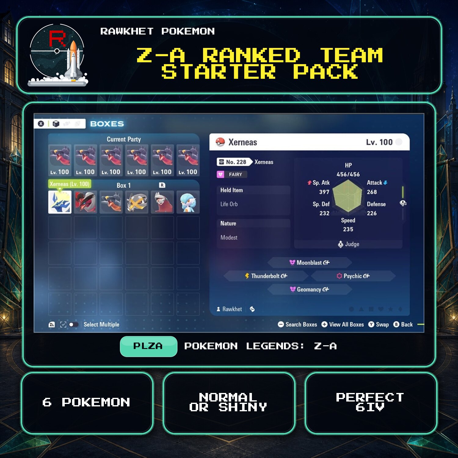Z-A Ranked Team Starter Pack for Pokemon Legends: Z-A Z-A Ranked Team Starter Pack for Pokemon Legends: Z-A.