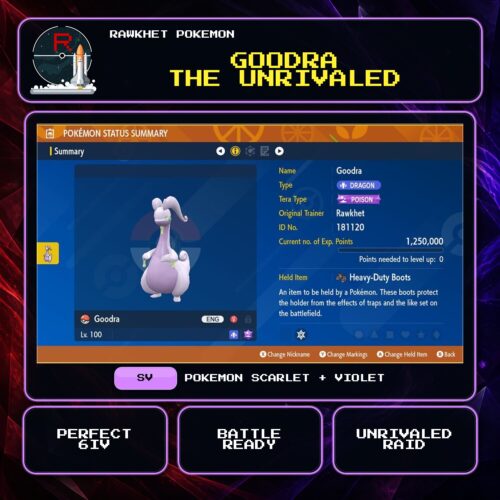 Goodra the Unrivaled for Pokemon Scarlet and Violet.