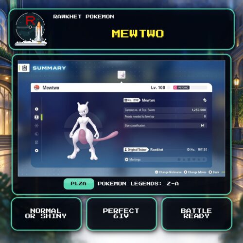 Mewtwo for Pokemon Legends: Z-A.