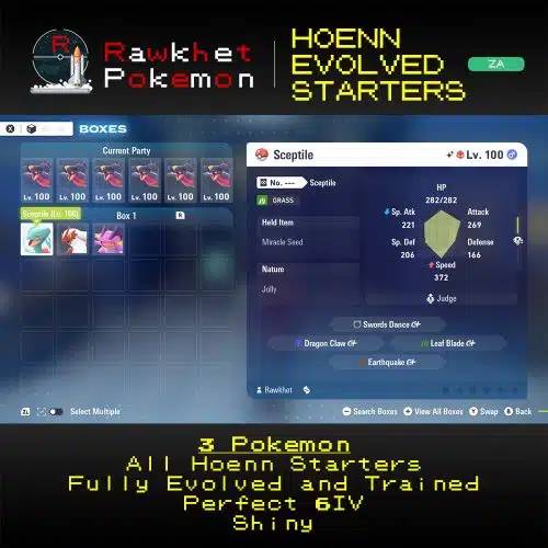 Pokemon Legends: Z-A: Evolved Hoenn Starters Package - Sceptile