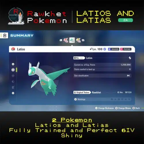 Pokemon Legends: Z-A: Latias & Latios - Latios Summary