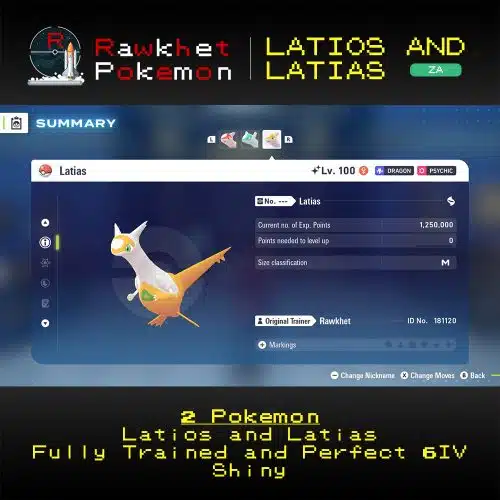 Pokemon Legends: Z-A: Latias & Latios - Latias Summary