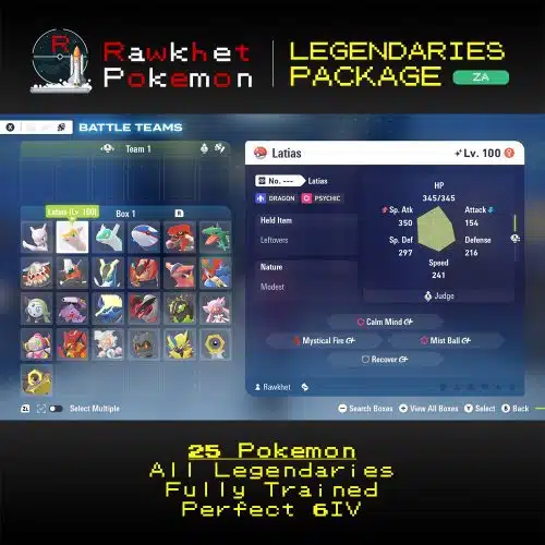 Pokemon Legends: Z-A: Legendaries Package - Latias