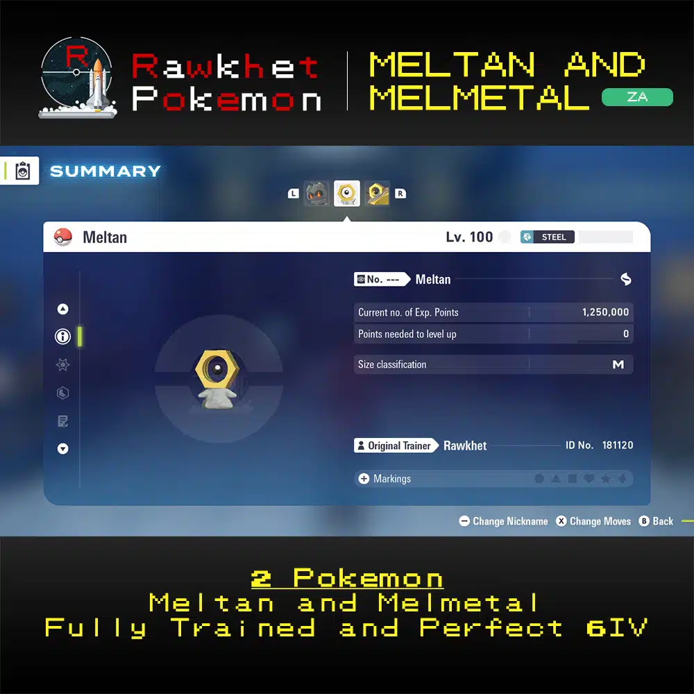 Pokemon Legends: Z-A: Meltan & Melmetal - Meltan Summary Pokemon Legends: Z-A: Meltan & Melmetal - Meltan Summary