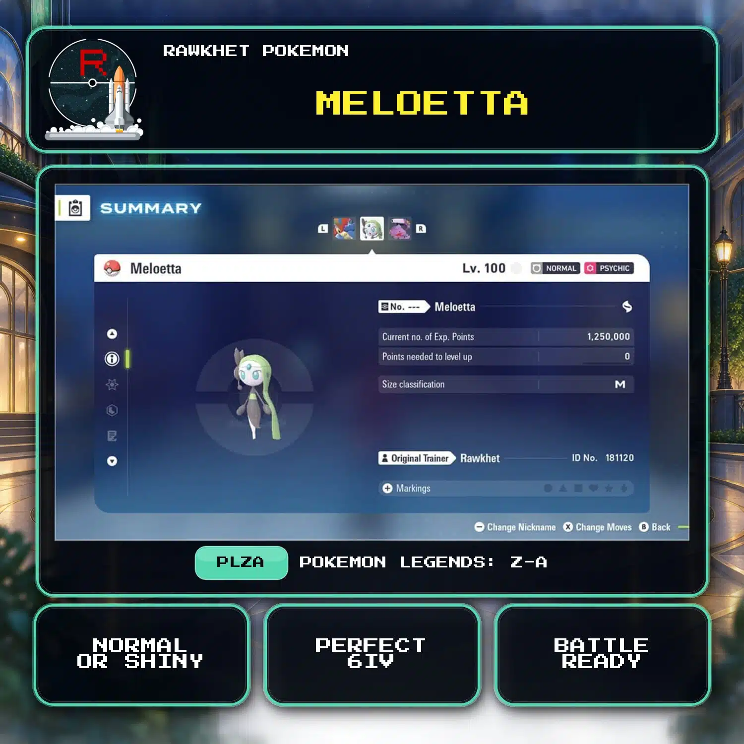 Meloetta for Pokemon Legends: Z-A Meloetta for Pokemon Legends: Z-A.