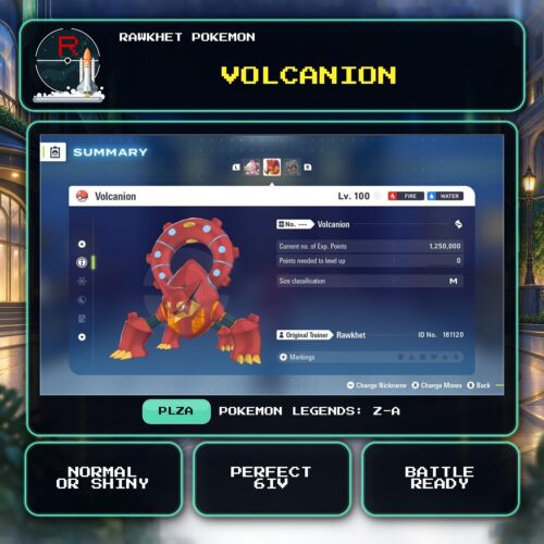 Volcanion for Pokemon Legends: Z-A.