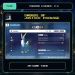 Swords of Justice Package in-game view for Pokemon Legends: Z-A.
