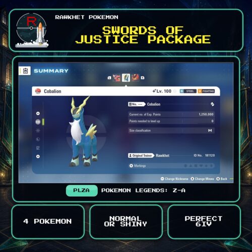 Swords of Justice Package for Pokemon Legends: Z-A.