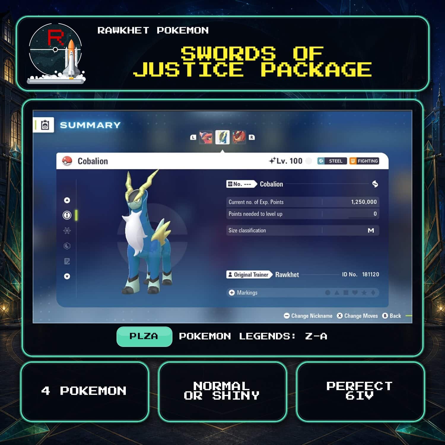 Swords of Justice Package for Pokemon Legends: Z-A Swords of Justice Package for Pokemon Legends: Z-A.