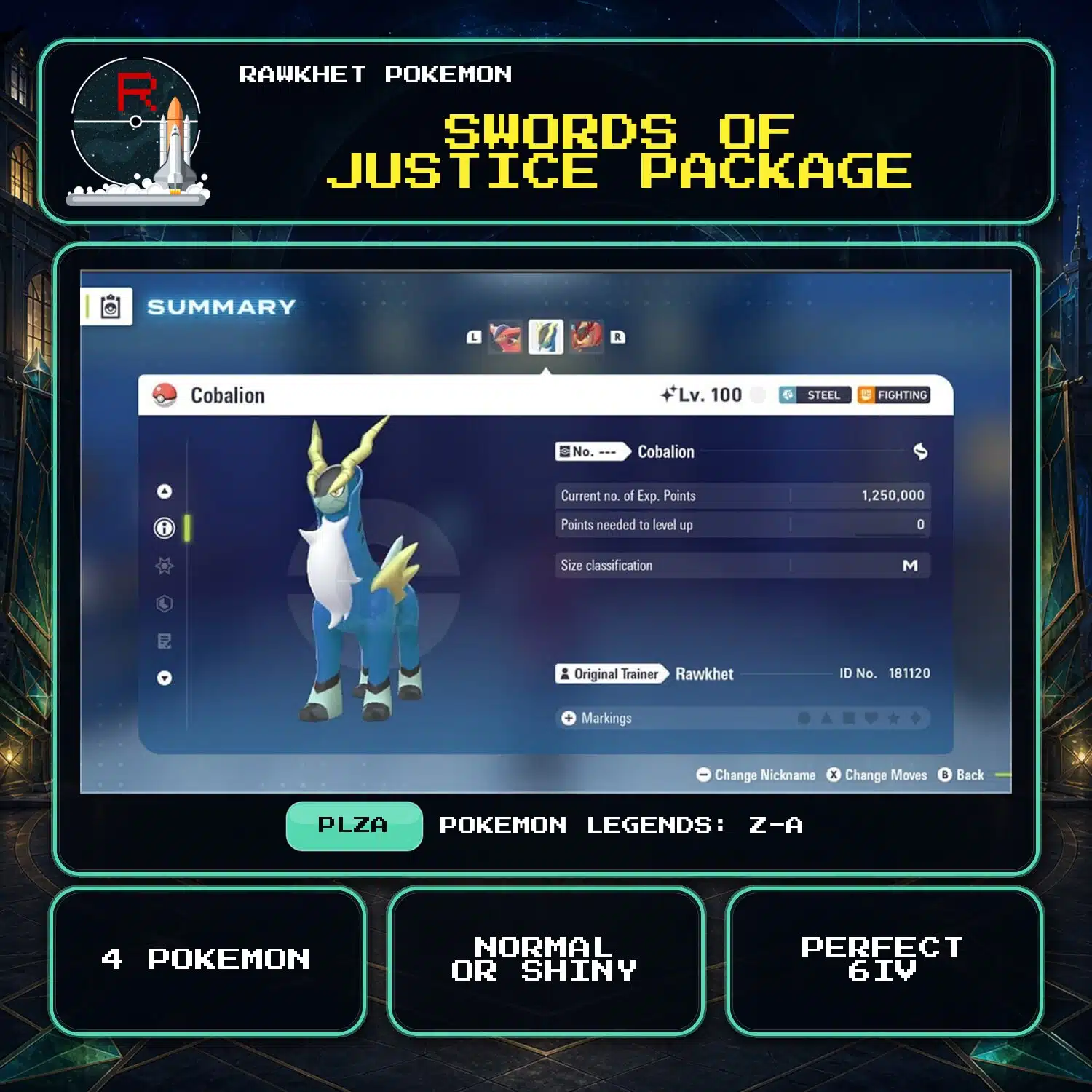 Swords of Justice Package for Pokemon Legends: Z-A Swords of Justice Package for Pokemon Legends: Z-A.