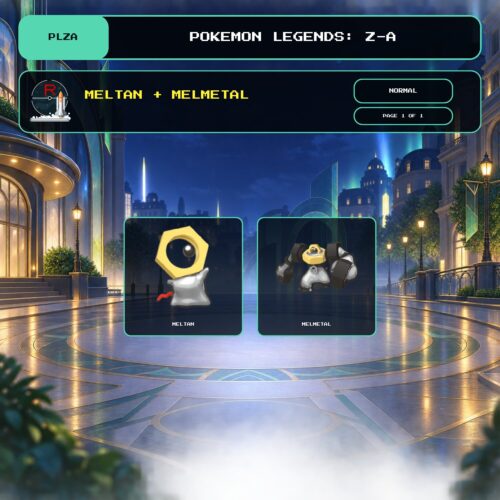 Meltan & Melmetal, Normal box view for Pokemon Legends: Z-A.