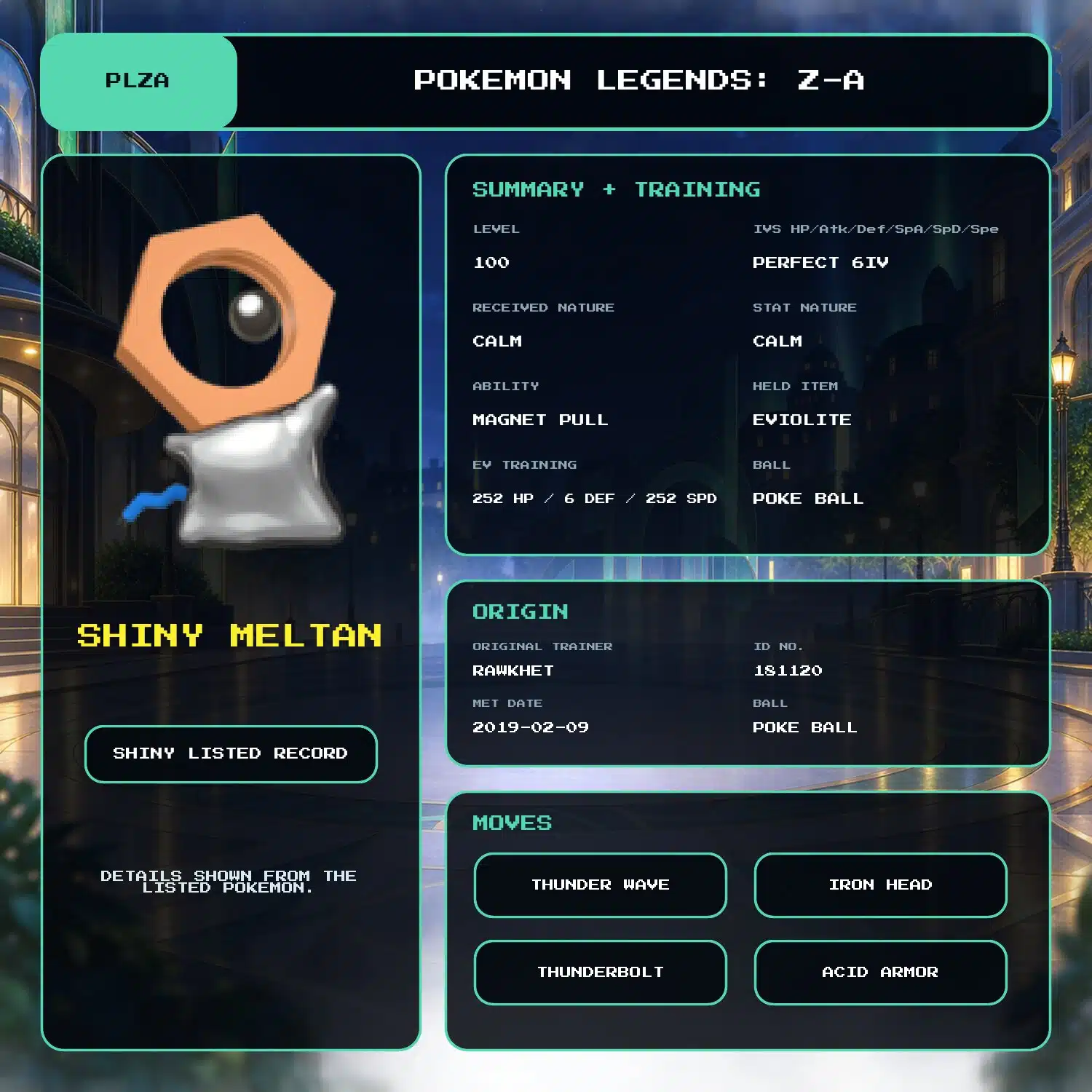 Meltan and Melmetal for Legends Z-A | Rawkhet Pokemon Meltan and Melmetal for Legends Z-A | Rawkhet Pokemon