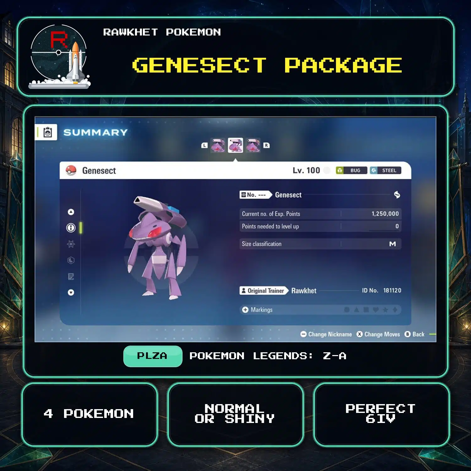 Genesect Package for Pokemon Legends: Z-A Genesect Package for Pokemon Legends: Z-A.