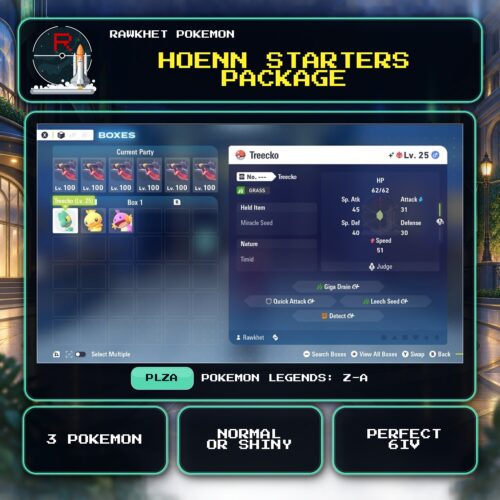 Hoenn Starters Package for Pokemon Legends: Z-A.