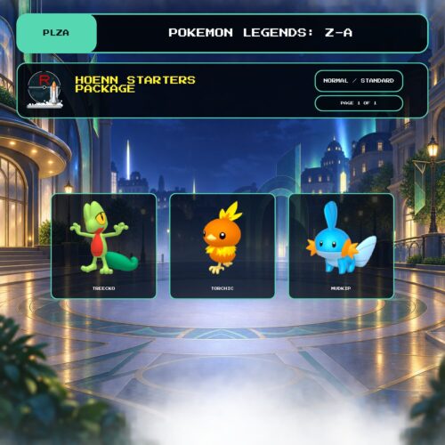 Hoenn Starters Package, Normal, Standard box view for Pokemon Legends: Z-A.