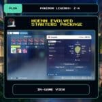Hoenn Evolved Starters Package in-game view for Pokemon Legends: Z-A.