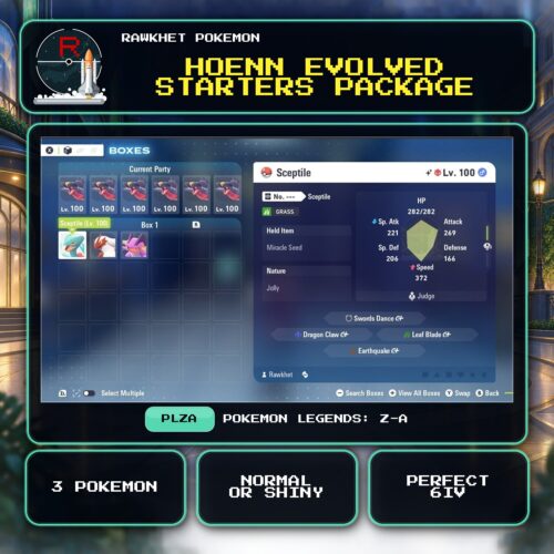 Hoenn Evolved Starters Package for Pokemon Legends: Z-A.
