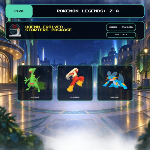 Hoenn Evolved Starters Package, Normal, Standard box view for Pokemon Legends: Z-A.
